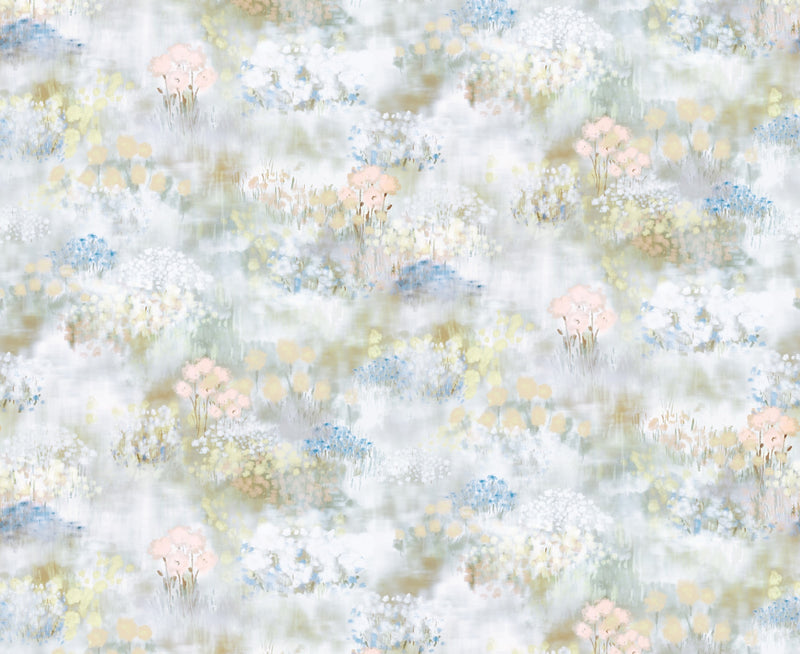 Wildflower Meadow Green Craft Mural by Galerie | 36650