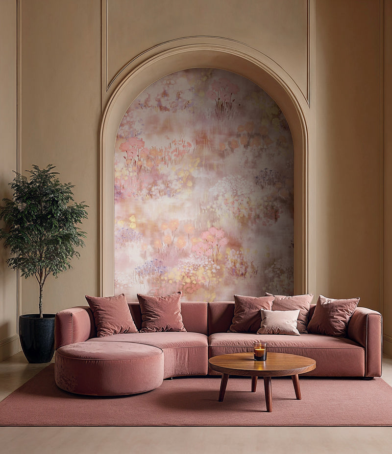 Wildflower Meadow Pink Craft Mural by Galerie | 36652