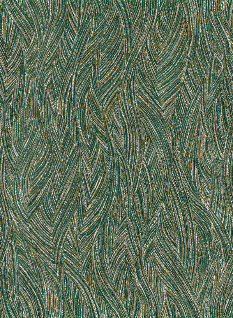 Flowing Plume Green Craft Mural by Galerie | 36653