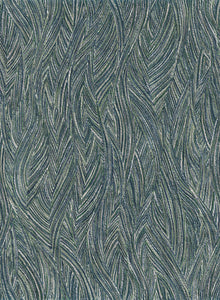 Flowing Plume Blue Craft Mural by Galerie | 36654