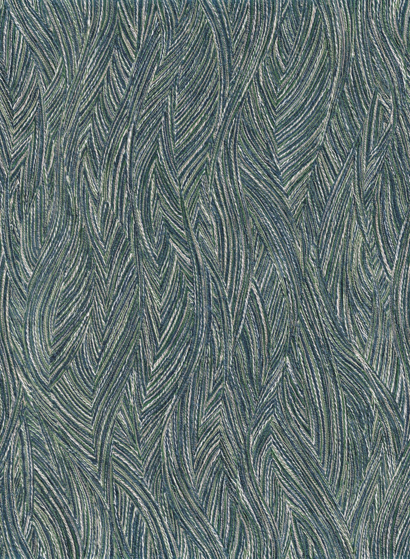 Flowing Plume Blue Craft Mural by Galerie | 36654