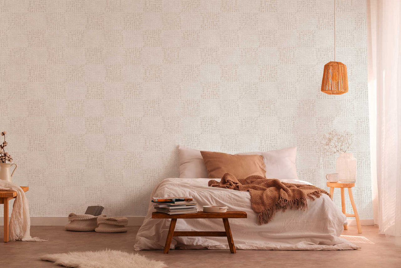 38352-1 Geo Effect Beige Wallpaper by A S Creation