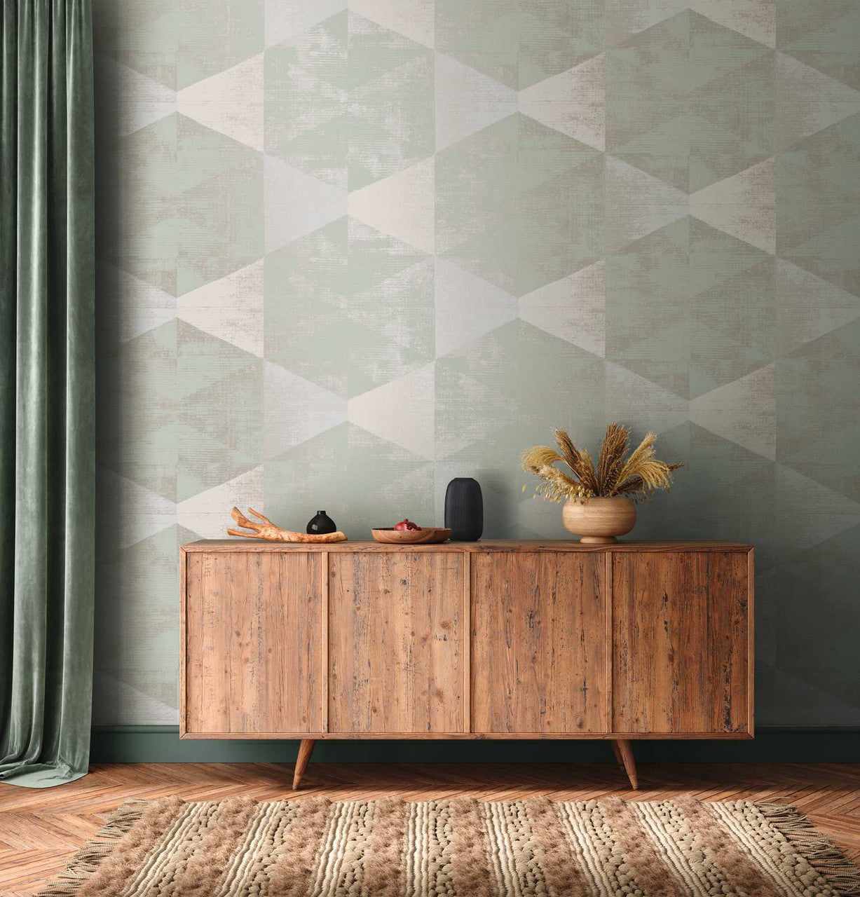 38353-1 Geo Effect Beige Wallpaper by A S Creation