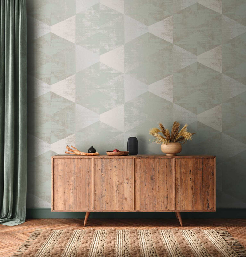 38353-1 Geo Effect Beige Wallpaper by A S Creation