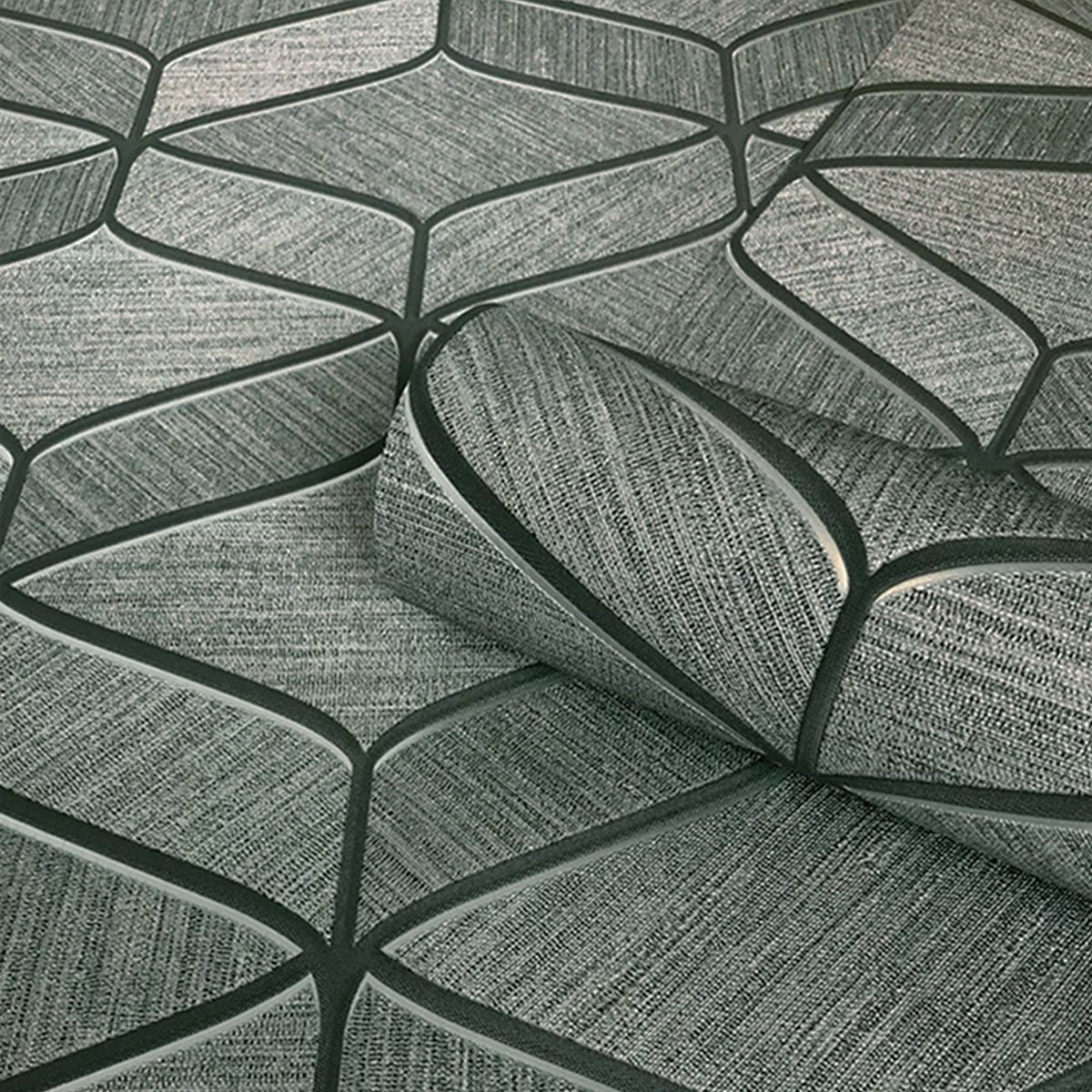 GB 3850 Luciano Geo Charcoal Wallpaper By Belgravia