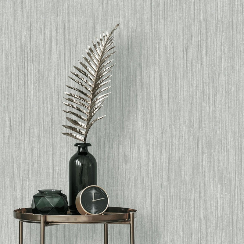 GB 3854 Luciano Plain Silver Grey Wallpaper By Belgravia