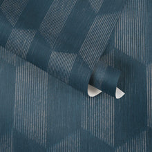 38592-1 Geo Effect Blue Wallpaper by A S Creation