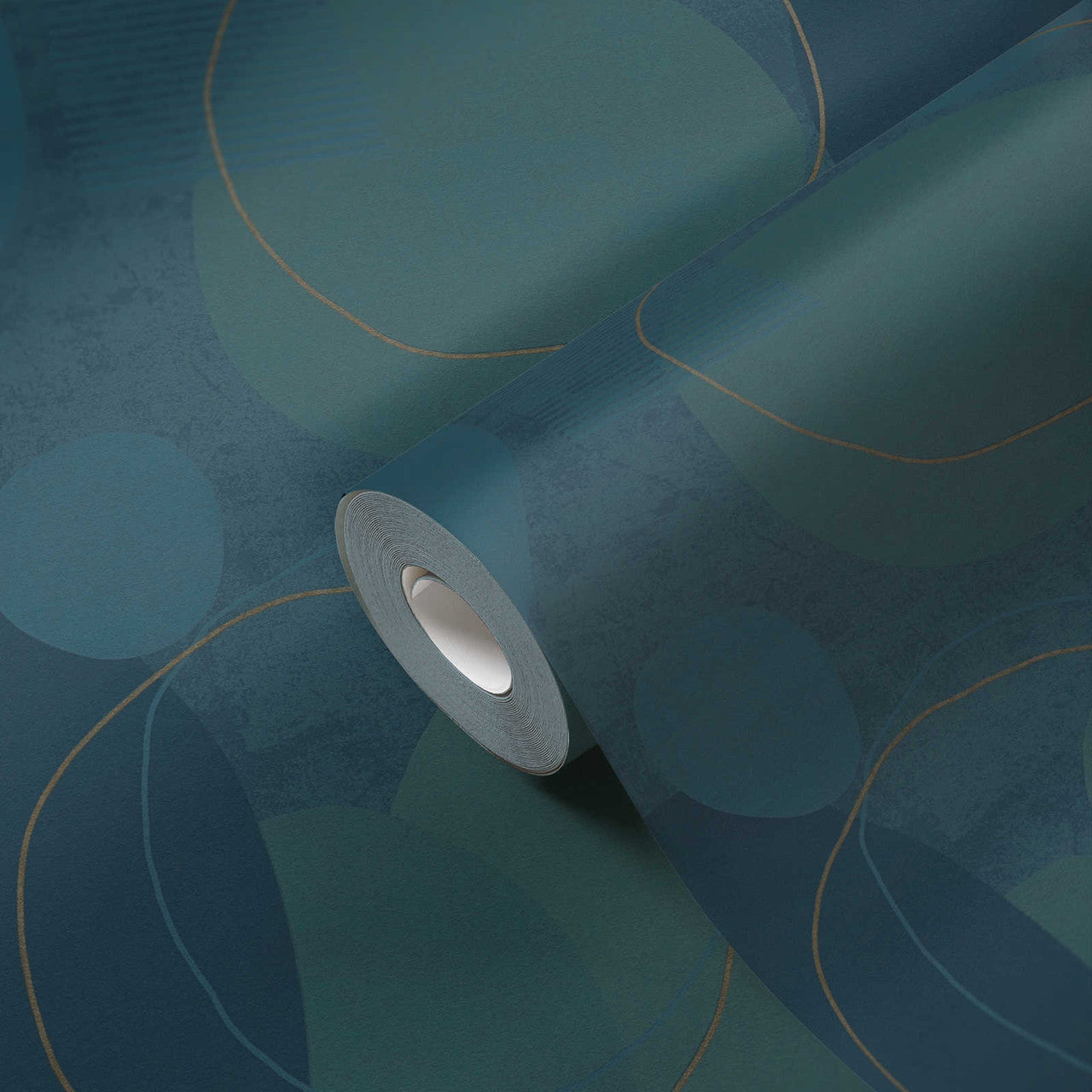 38595-3 Geo Effect Blue Wallpaper by A S Creation