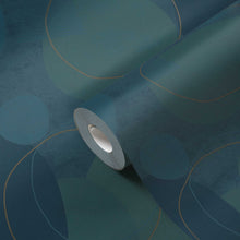 38595-3 Geo Effect Blue Wallpaper by A S Creation