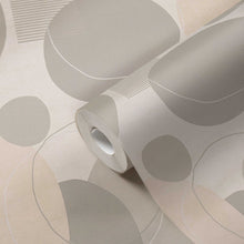 38595-4 Geo Effect Beige Wallpaper by A S Creation
