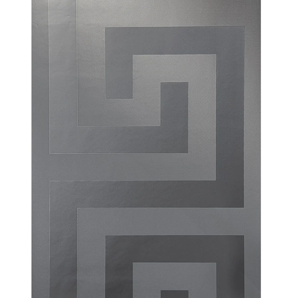 38609-1 Gunmetal Greek Key Versace 5 Wallpaper By A S Creation