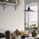 38755 Viktoria Borosan Hem Neutral / Pink Wallpaper by Borastapeter
