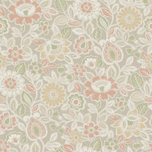 38761 Sonja Borosan Hem Green / Red Wallpaper by Borastapeter