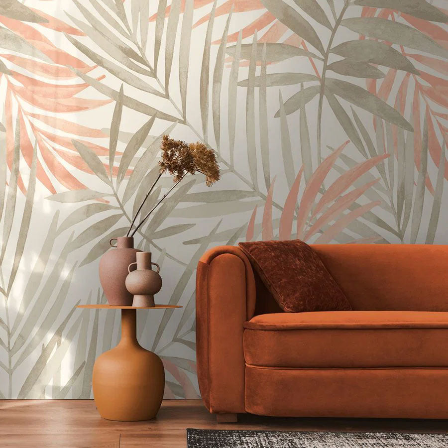 388551 The Wall 4 Cream, Green & Red Mural by A S Creation