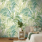388552 The Wall 4 Cream & Green Mural by A S Creation