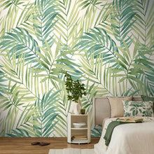 388552 The Wall 4 Cream & Green Mural by A S Creation