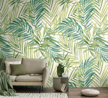 388552 The Wall 4 Cream & Green Mural by A S Creation