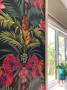 3911 Wilson Oriental Tiger Green Wallpaper by Belgravia