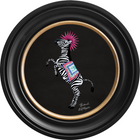 Balancing Act Kiki on Charcoal Black Framed Art Prints by Brand McKenzie