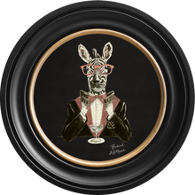 Happy Hour Marty on Charcoal Black Framed Art Prints by Brand McKenzie