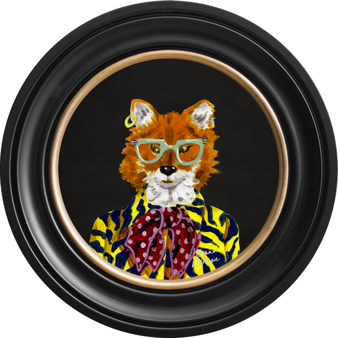 Fine China Todd on Charcoal Black Framed Art Prints by Brand McKenzie