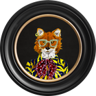 Fine China Todd on Charcoal Black Framed Art Prints by Brand McKenzie