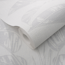 10459-31 Largo Leaf Grey Metallic Wallpaper by Erismann