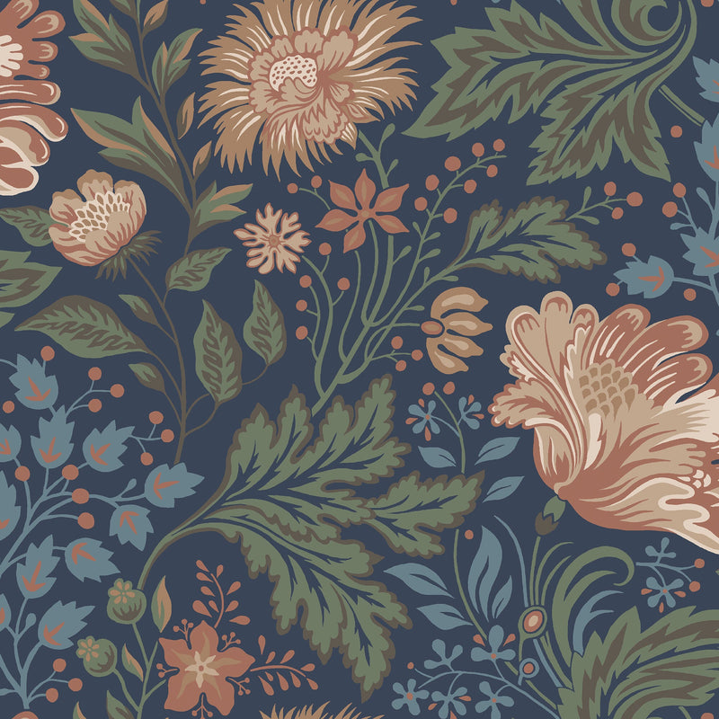 400-86 Classic Blue Ava Villa Dalarö II Wallpaper by Sandberg