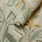 400617 Sofia Vasari Leaf Sage &amp; Cream Wallpaper by Rasch