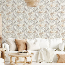 400631 Sofia Vasari Leaf Oyster Wallpaper by Rasch