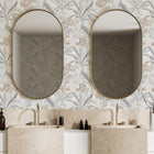400631 Sofia Vasari Leaf Oyster Wallpaper by Rasch