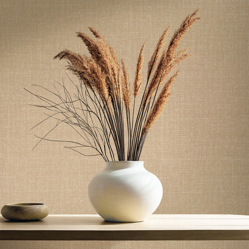 400709 Sofia Vasari Linen Sandalwood Wallpaper by Rasch