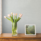 400723 Sofia Vasari Linen Blue Wallpaper by Rasch