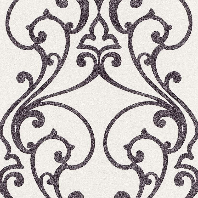 404609 Glamour White and Silver Wallpaper by Rasch