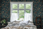407-86 Rosenholm Midnight Blue Ett Hem Wallpaper by Sandberg