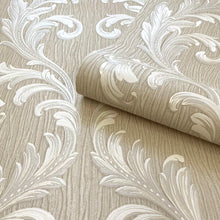 41323 Tiffany Scroll Beige Wallpaper by Belgravia