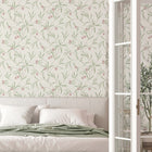41331 Tiffany Floral Sage/White/Heather Wallpaper by Belgravia