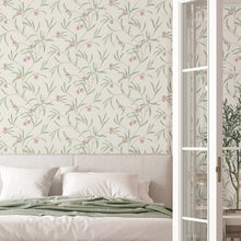 41331 Tiffany Floral Sage/White/Heather Wallpaper by Belgravia