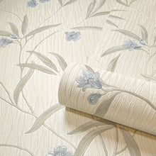 41333 Tiffany Floral Cream/Soft Blue Wallpaper by Belgravia