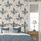GB 41339 Tiffany Fiore Navy Wallpaper by Belgravia