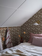 4161 Aratorp Dark Multi and Red Alla Tiders Hus Wallpaper by Boråstapeter