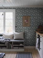 4162 Aratorp Dark Multi and Blue Alla Tiders Hus Wallpaper by Boråstapeter