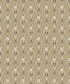 4164 Klädesholmen Dark Brown and Beige Alla Tiders Hus Wallpaper by Boråstapeter