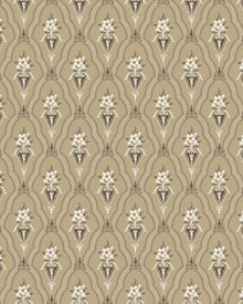 4164 Klädesholmen Dark Brown and Beige Alla Tiders Hus Wallpaper by Boråstapeter