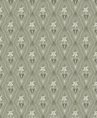 4165 Klädesholmen Dark Green and White Alla Tiders Hus Wallpaper by Boråstapeter