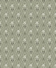Klädesholmen Dark Green and White Alla Tiders Hus Wallpaper by Boråstapeter