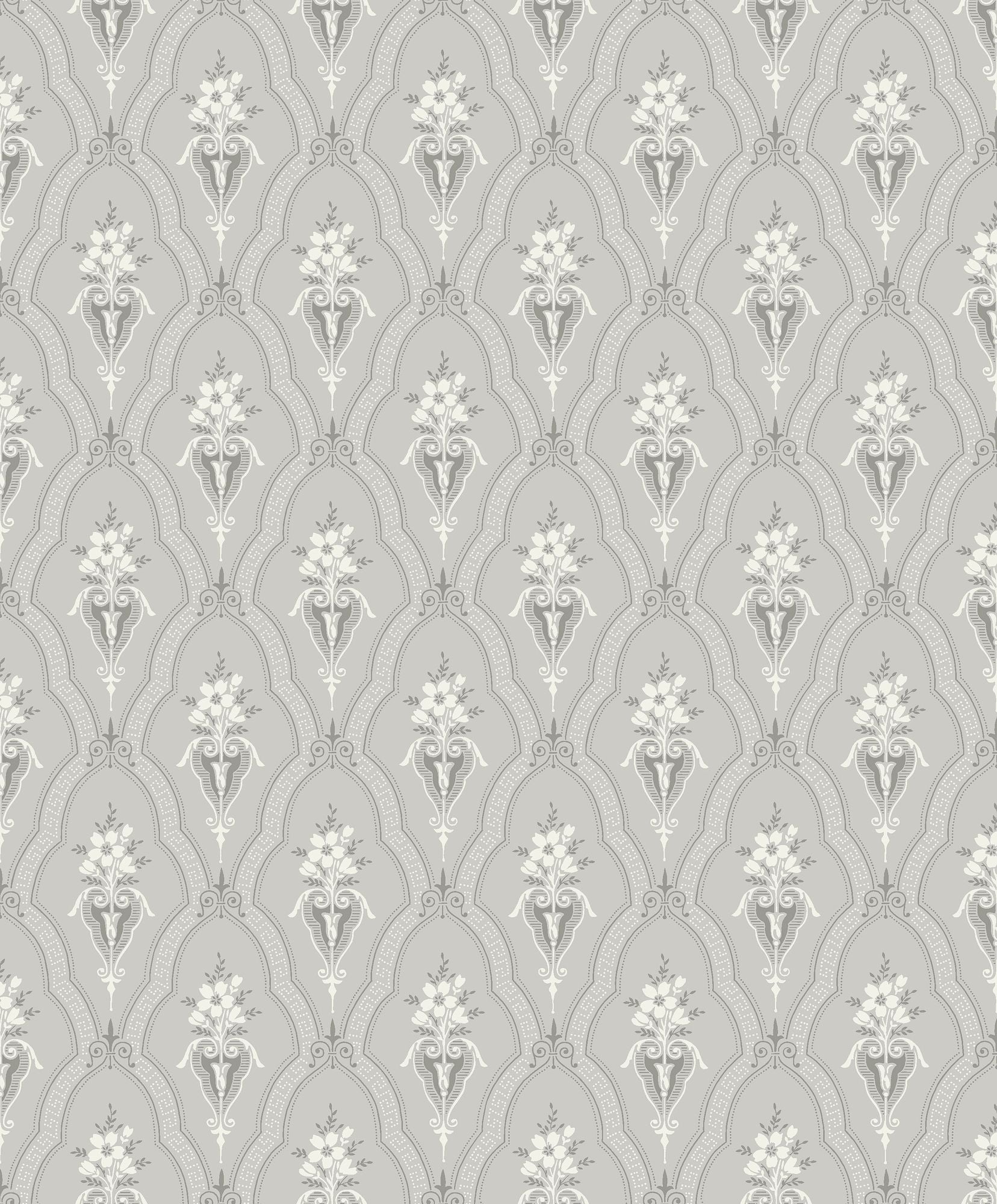 4166 Klädesholmen Light Grey and White Alla Tiders Hus Wallpaper by Boråstapeter