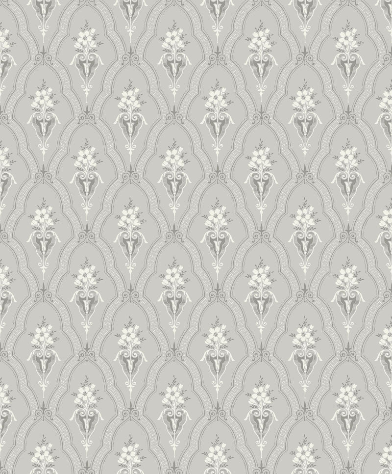 4166 Klädesholmen Light Grey and White Alla Tiders Hus Wallpaper by Boråstapeter