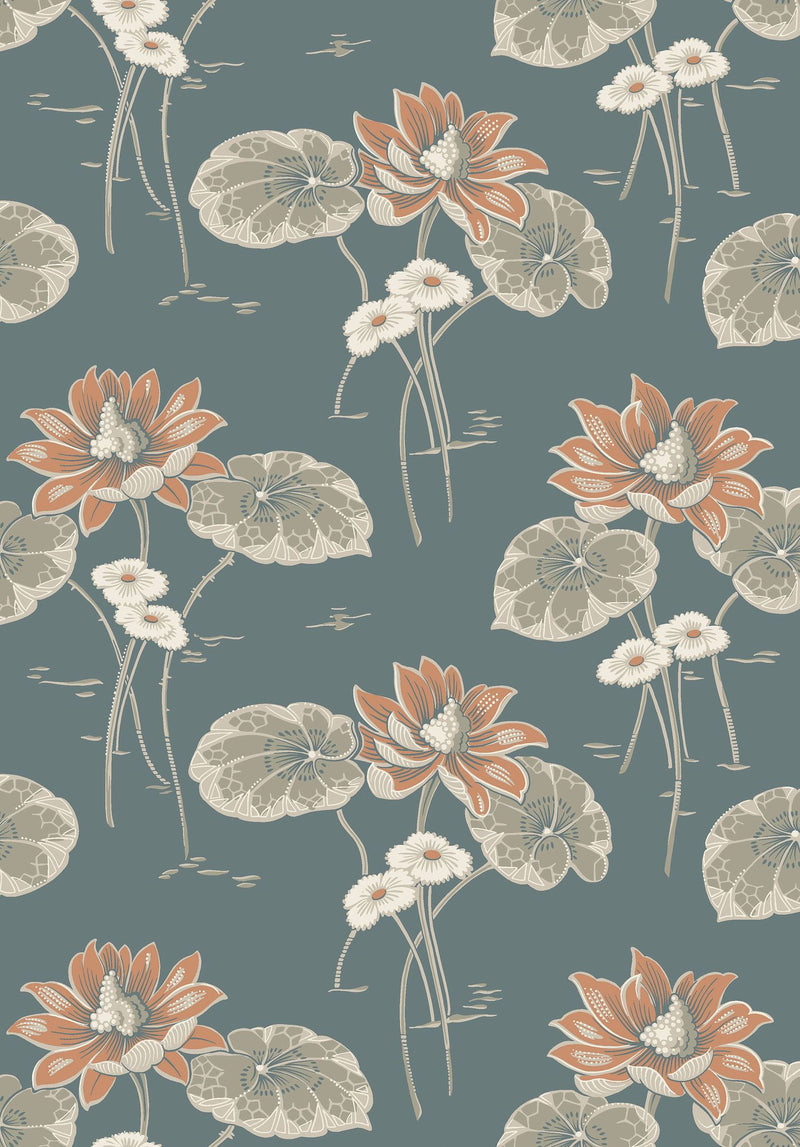 4168 Haga Dark Blue and Multi Alla Tiders Hus Wallpaper by Boråstapeter