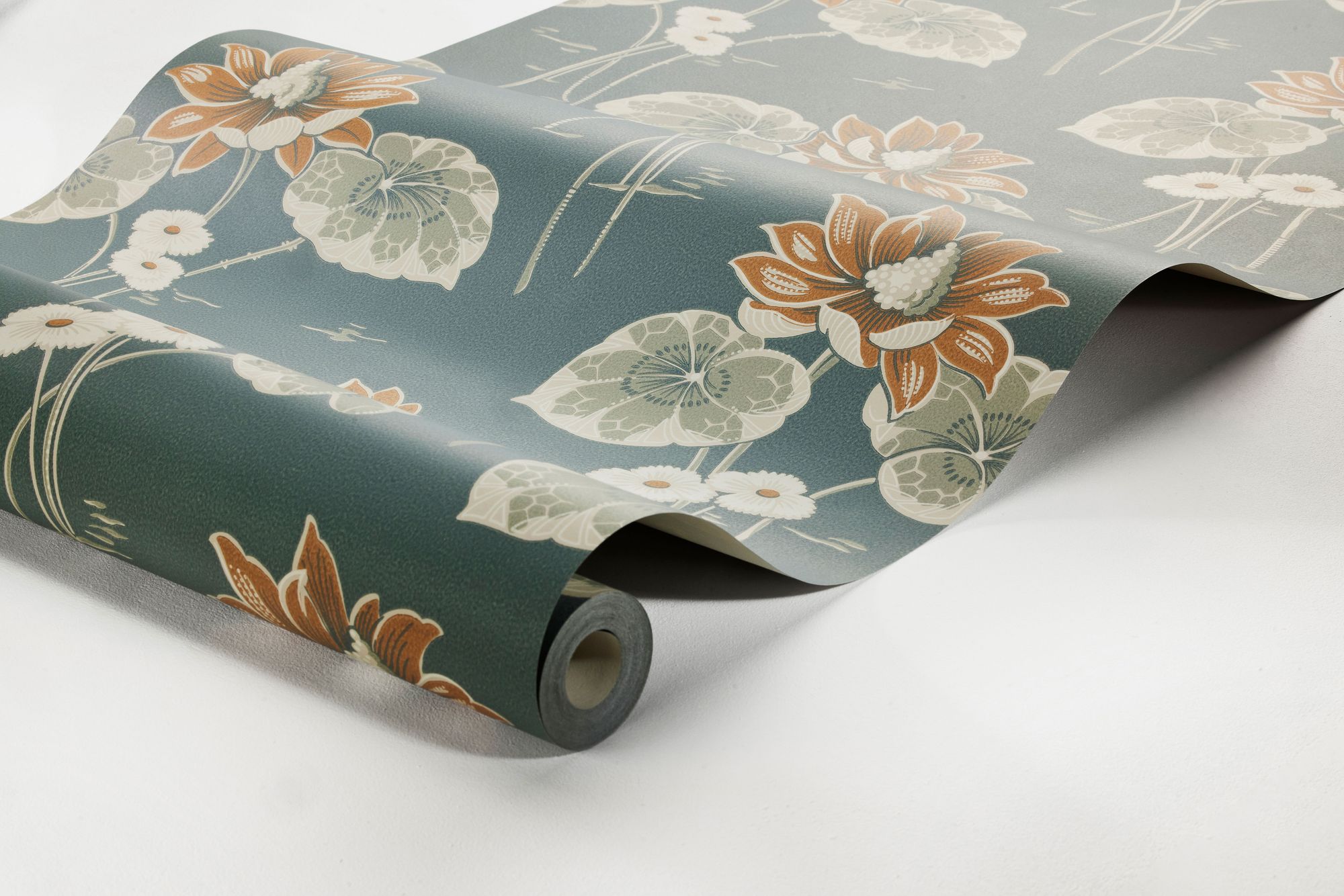 4168 Haga Dark Blue and Multi Alla Tiders Hus Wallpaper by Boråstapeter